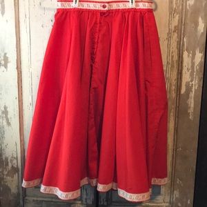 Women’s Skirt in Red. HANDMADE VINTAGE!